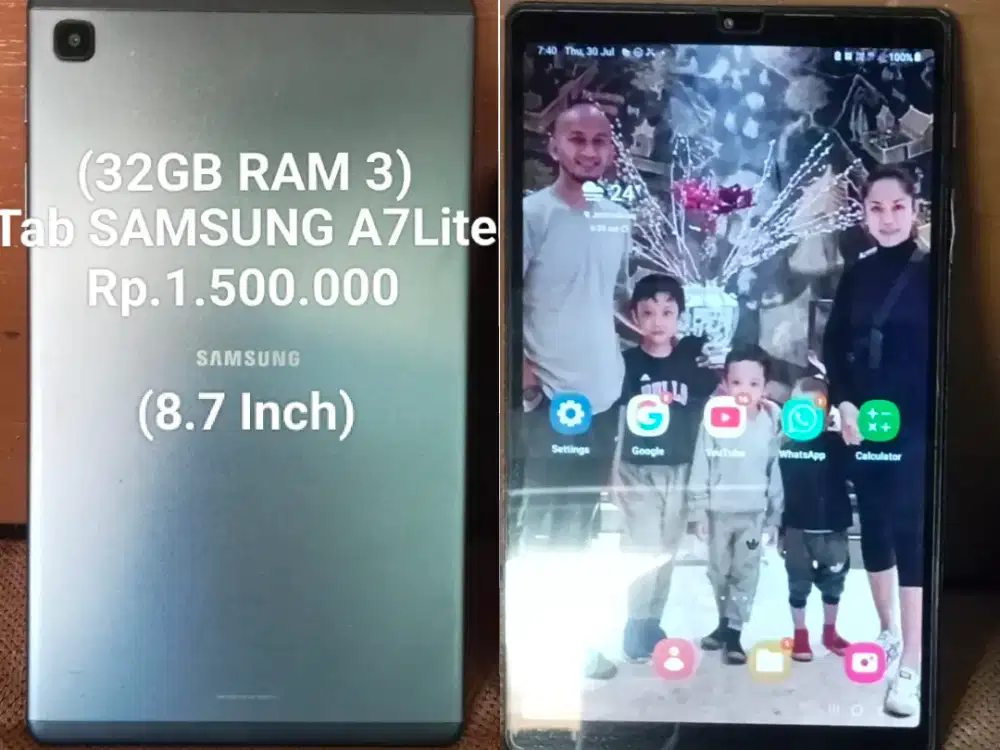 Tab Samsung A7 Lite silver grey