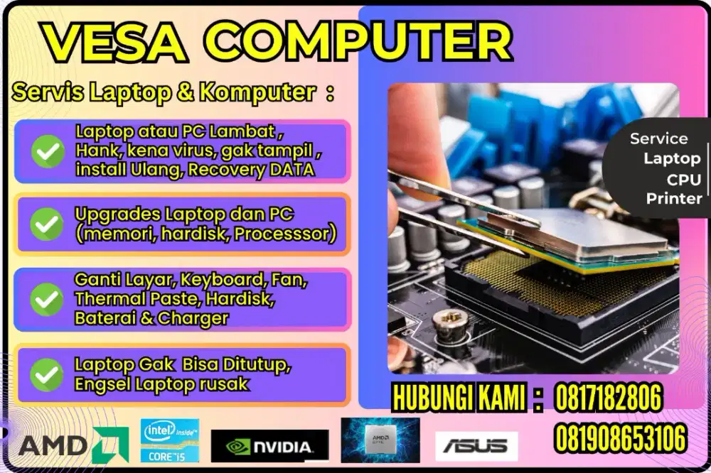 Jasa Reparasi Komputer PC, Laptop, dan Printer