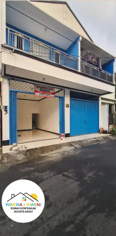 Sewakan Rumah Ruko Warna - Warni Minimalis BerLantai 2 Habis Renovasi