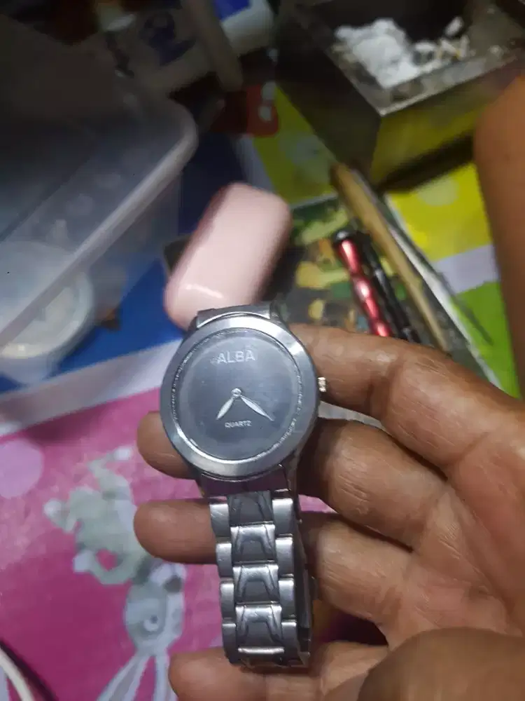 Jam merk alba pakai rantai strap stenlis