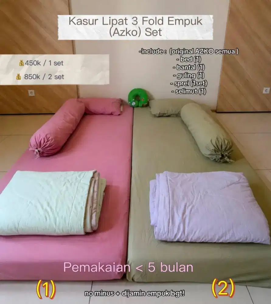 Kasur Matras Lipat Azko Full set
