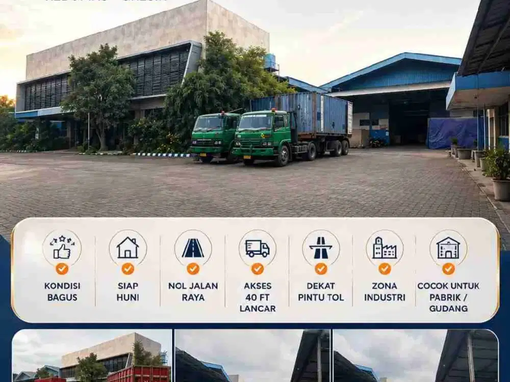 EX PABRIK SIAP PAKAI 0 JALAN RAYA MAYJEND SUNGKONO ,KEBOMAS - GRESIK