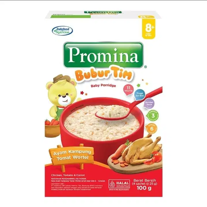 Promina Bubur Tim Ayam Kampung Tomat Wortel 100 g