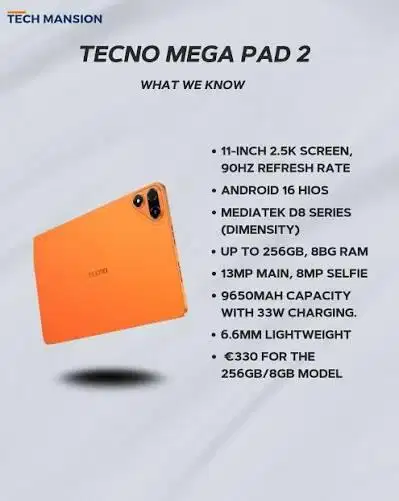 tecno mega pad 2