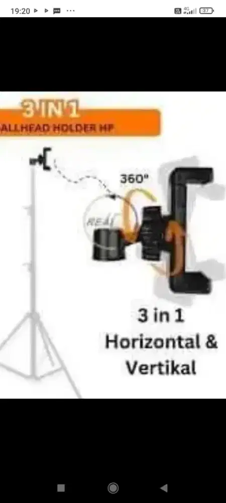 Holder hp putar untuk Tripot