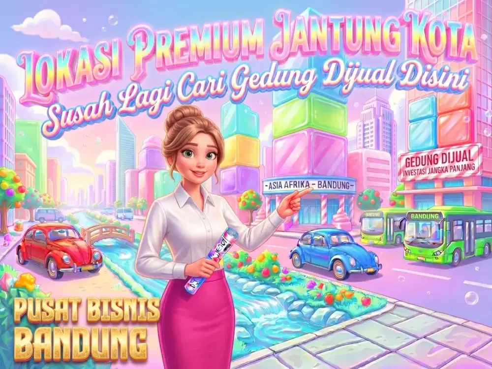 JUAL GEDUNG DI ASIA AFRIKA, BRAGA, BANDUNG KOTA.