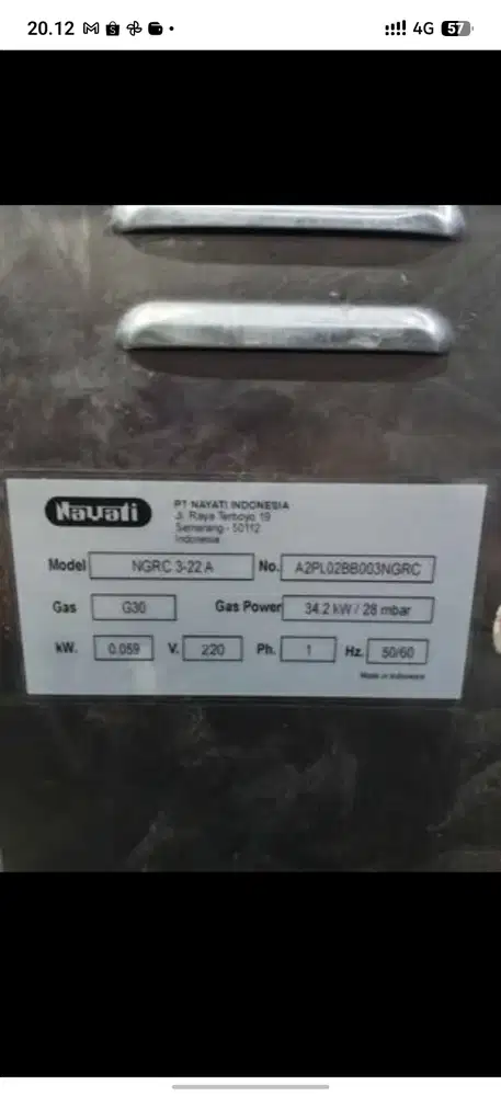 Nayati Gas Rice Cooker 3 Deck (Model NGRC 3-22A)