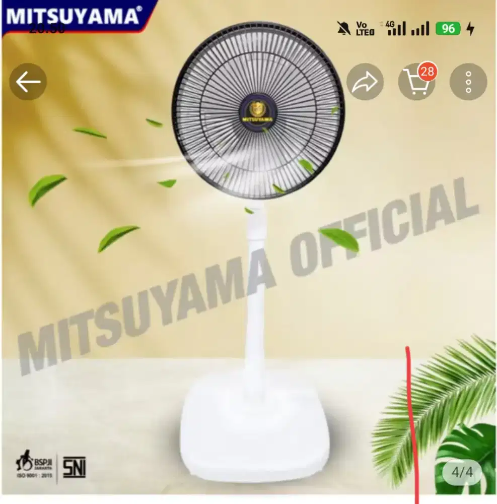 KIPAS ANGIN BERDIRI 12 INCHI MITSUYAMA