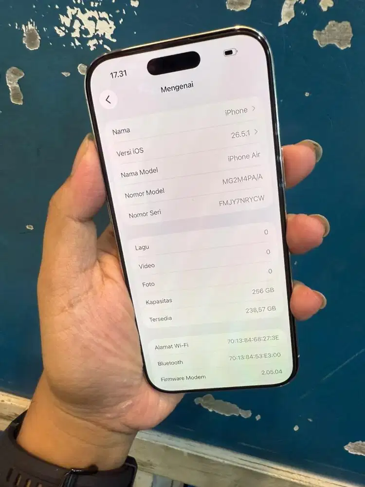 Iphone air 256 dua bulan pakai