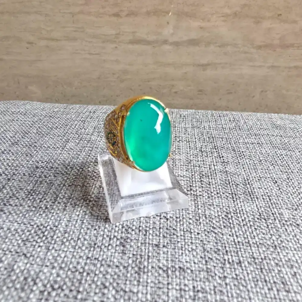 Batu Bacan HQ Kolektor Item ring perak HM/Microsetting