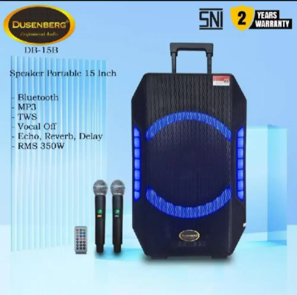 Speaker portable 15 inch dusenberg db 15b bluetooth 350Watt