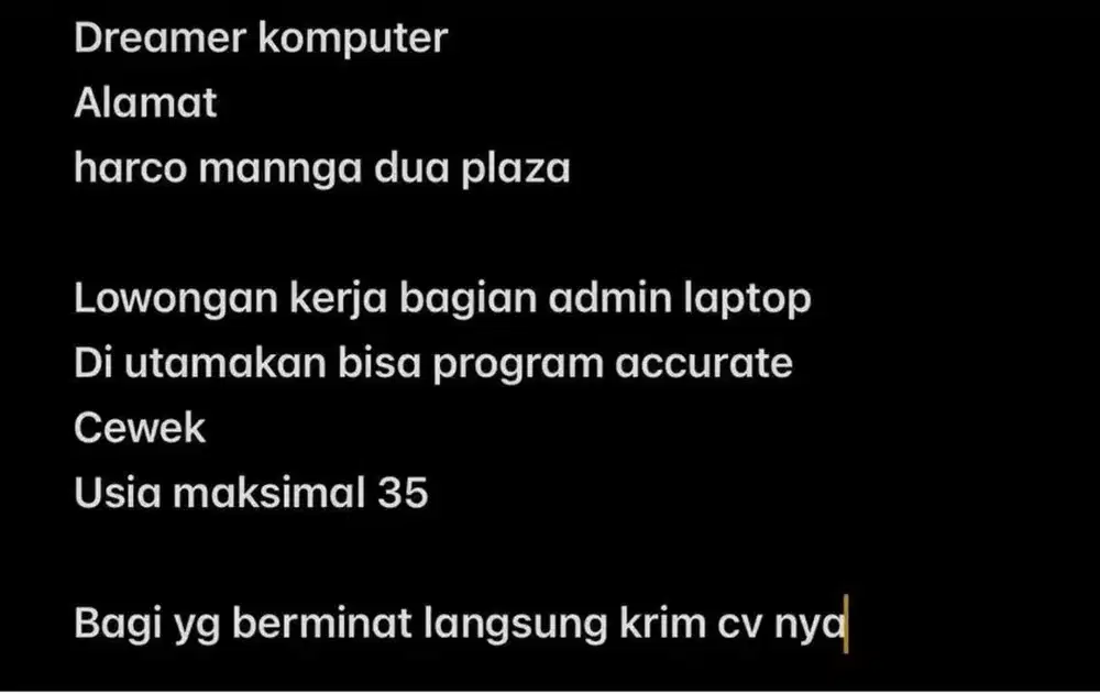 Lowongan kerja jakarta