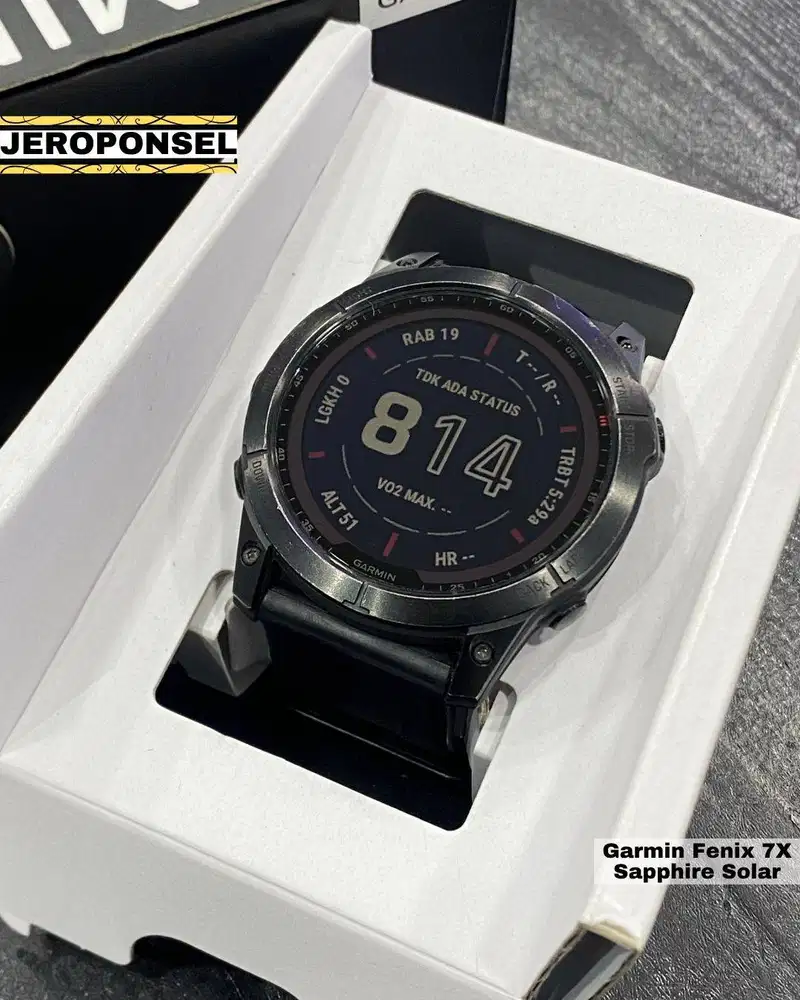GARMIN FENIX 7X SAPPHIRE SOLAR FULL SET ORIGINAL GARANSI