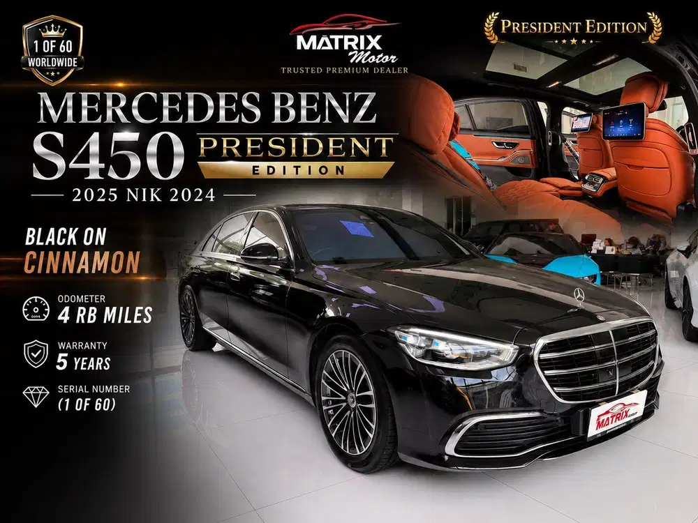 2024 MERCEDES BENZ S450 PRESIDENT [4 RB MILES] ! LOW KM ANTIK ! MERCY