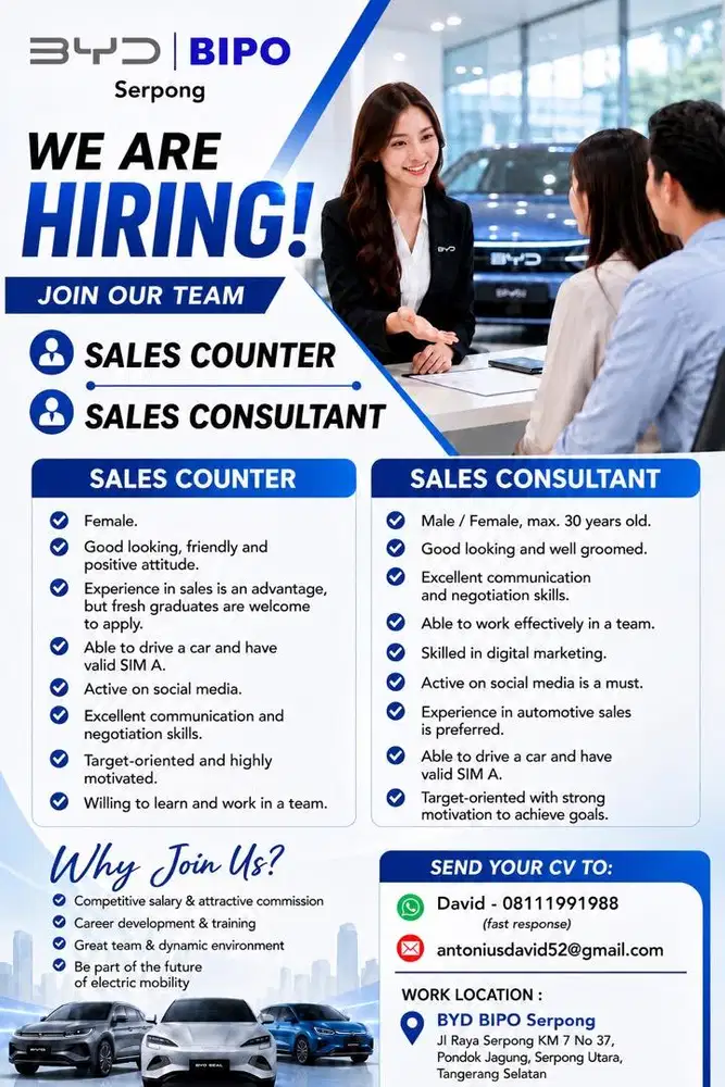 SALES BYD SERPONG