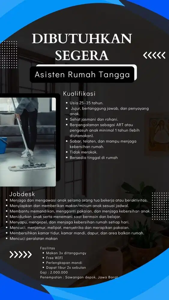Cari ART sawangan depok