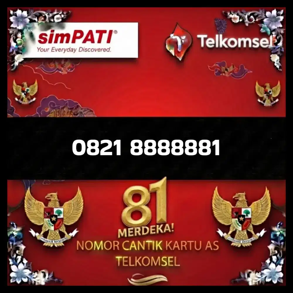 Nomor cantik simpati Telkomsel super fdr
