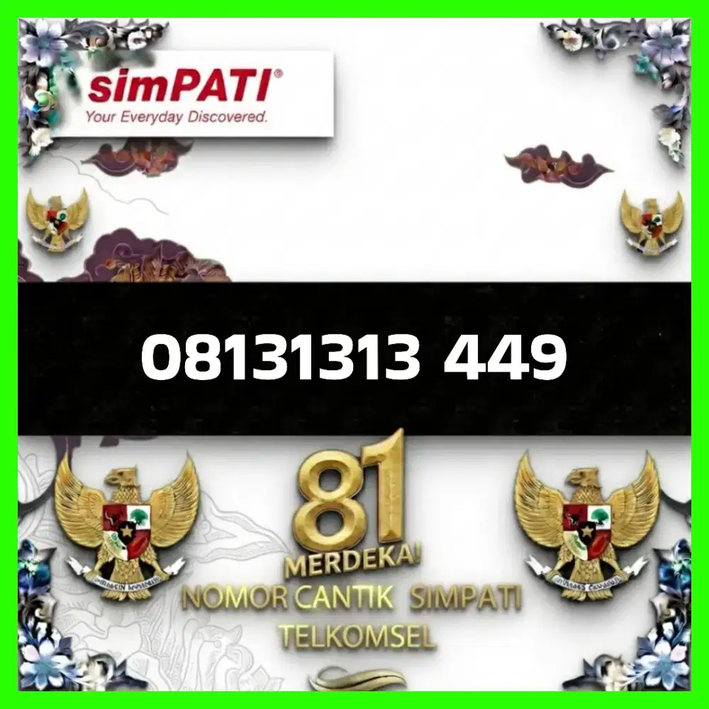 Nomor cantik simpati Telkomsel super