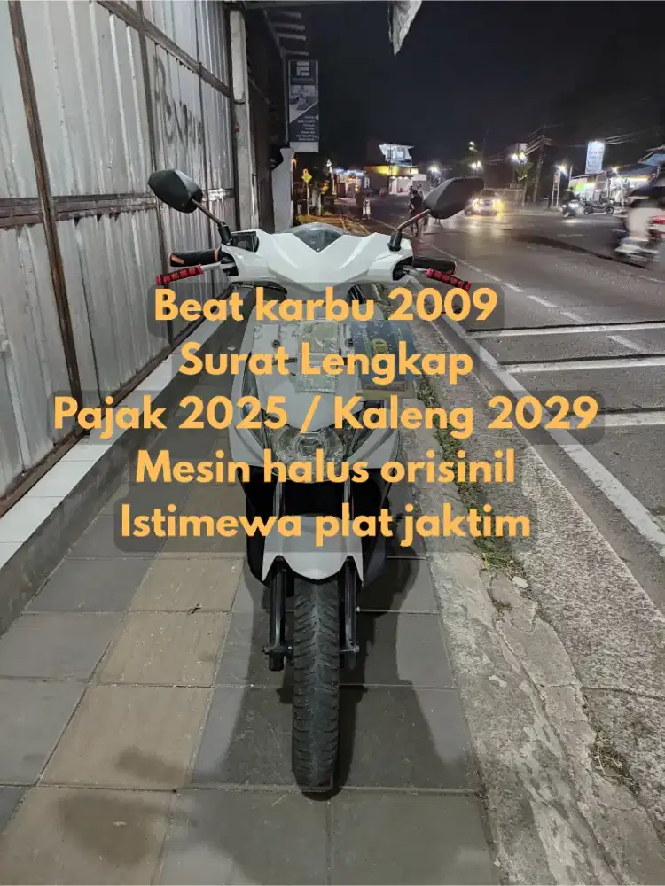 Beat karbu lengkap plat 2029