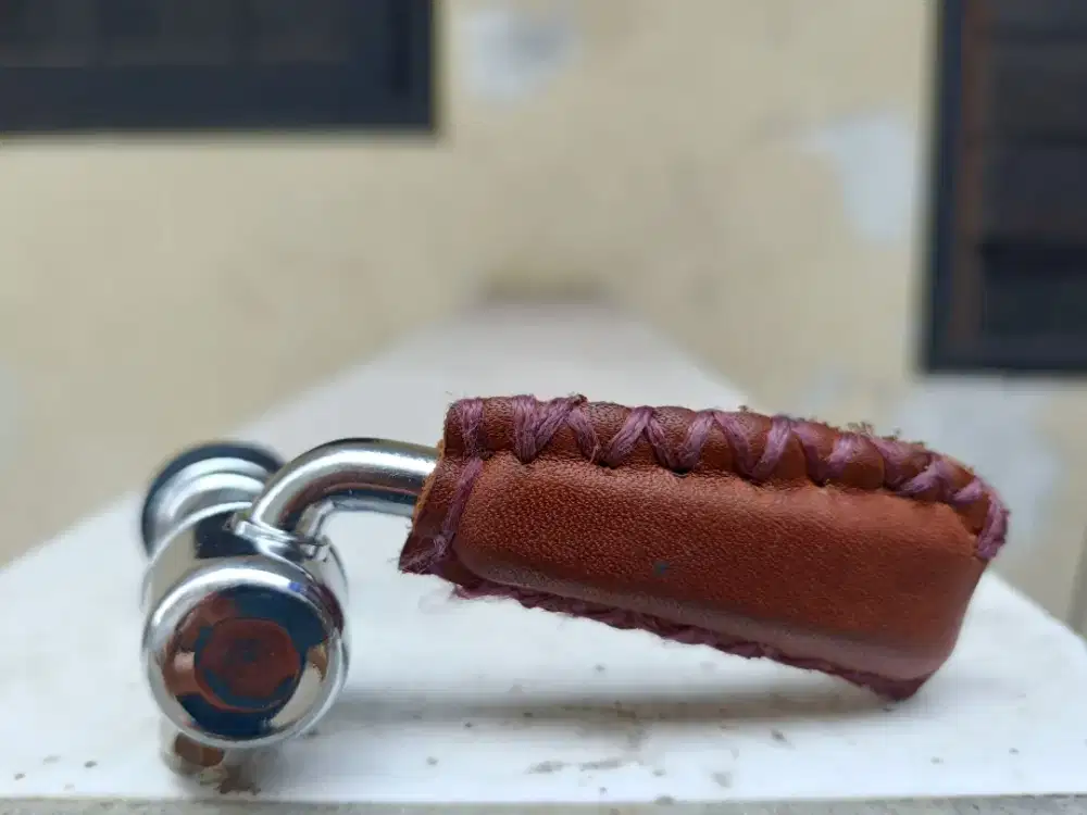 Seat clamp + clamp jadul crome leather sepeda