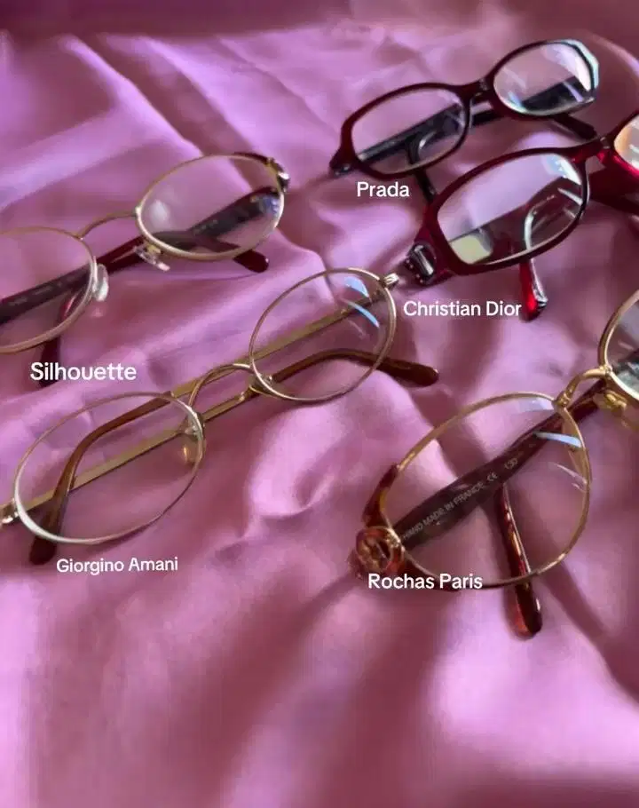 Vintage Christian Dior Eyeglasses Burgundy Red Frame Classic