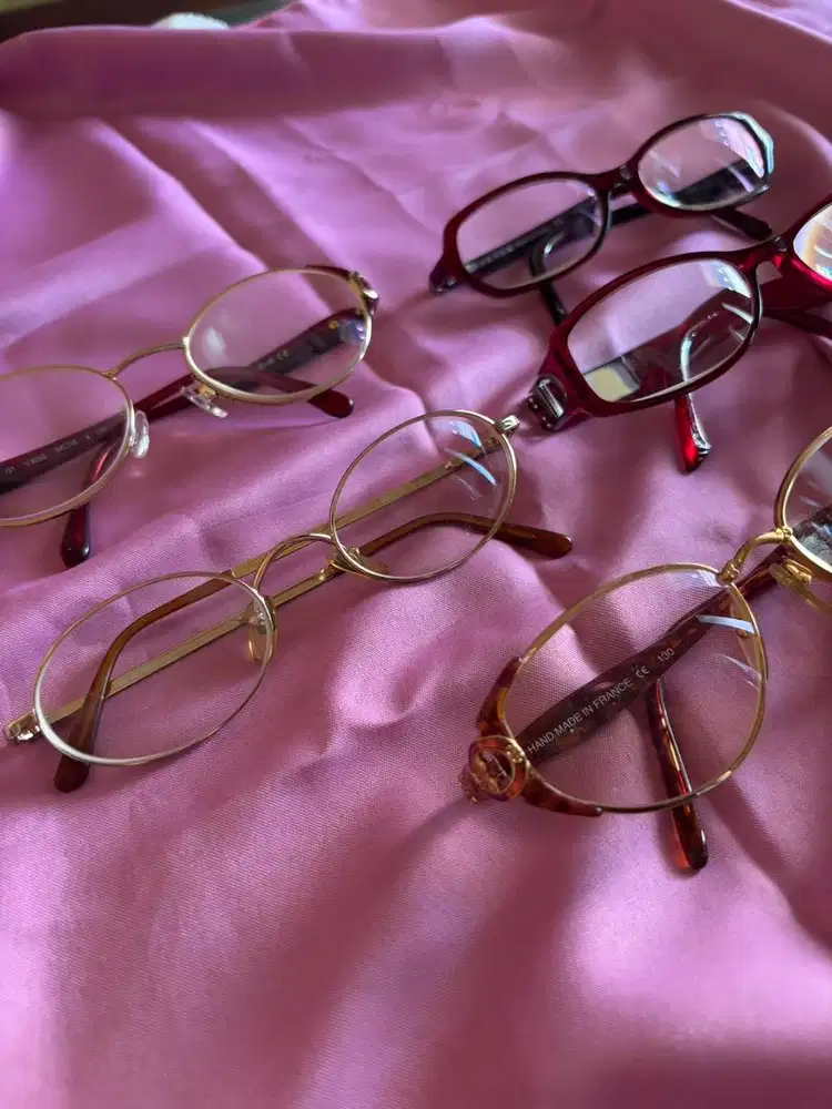 Vintage Christian Dior Eyeglasses Burgundy Red Frame Classic