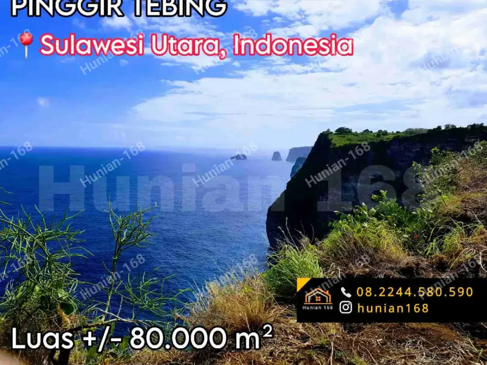 Tanah Pinggir Pantai Manado Sulawesi Utara Indonesia Pulau Pribadi Tebing Bali
