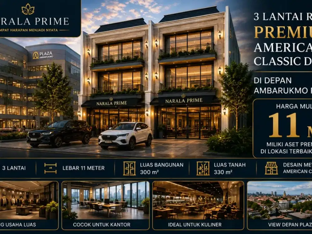 Dijual Ruko Strategis Jogja 3 Lantai Mainroad Jl Laksda Adisucipto
