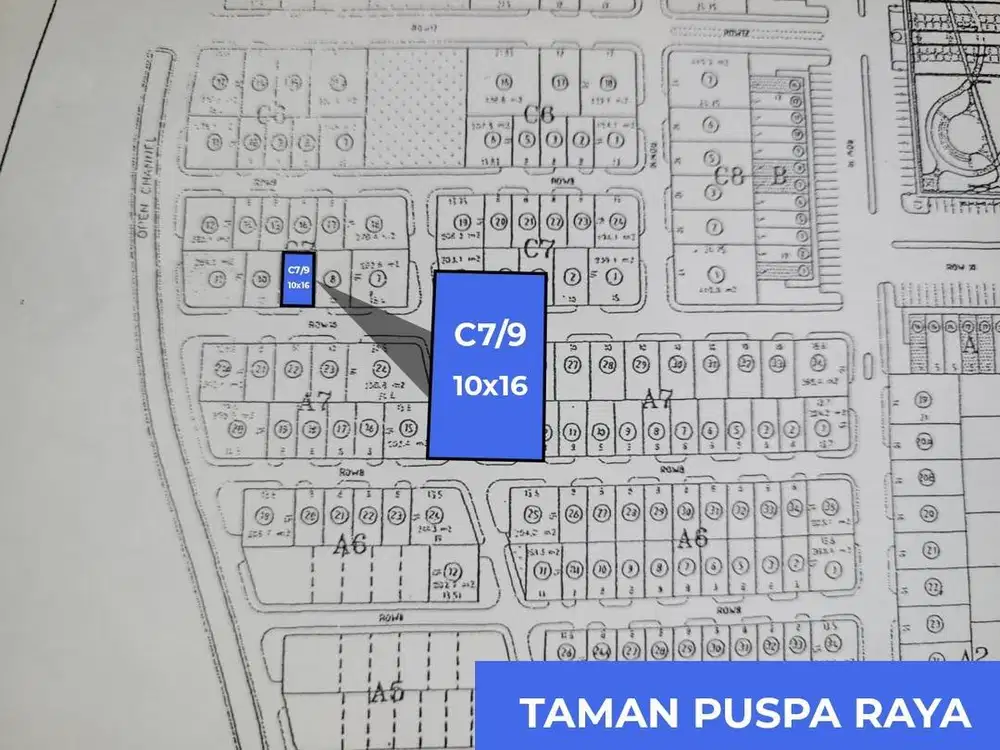 DIJUAL TANAH DI TAMAN PUSPA RAYA CITRALAND ROW JALAN LUAS DAN MURAH