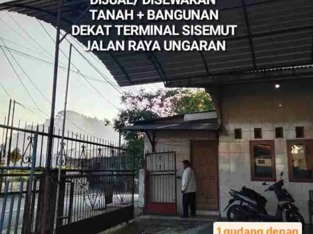 DEKAT TERMINAL SISEMUT UNGARAN, TANAH BONUS RUMAH DIJUAL MURAH. COCOK UNTUK TEMPAT USAHA, KOST, HUNIAN DLL
