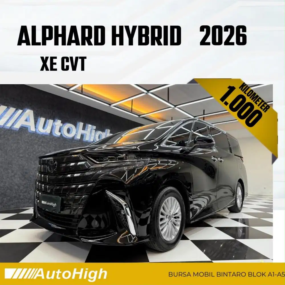 DP10% [Km1.000] Alphard XE HEV Hybrid 2026 Black Reg 2025 #AUTOHIGH