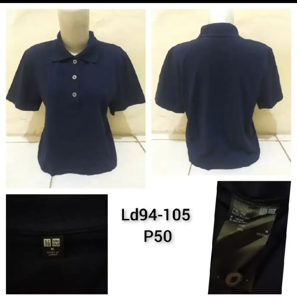 Uniqlo M Atasan Wanita Navy