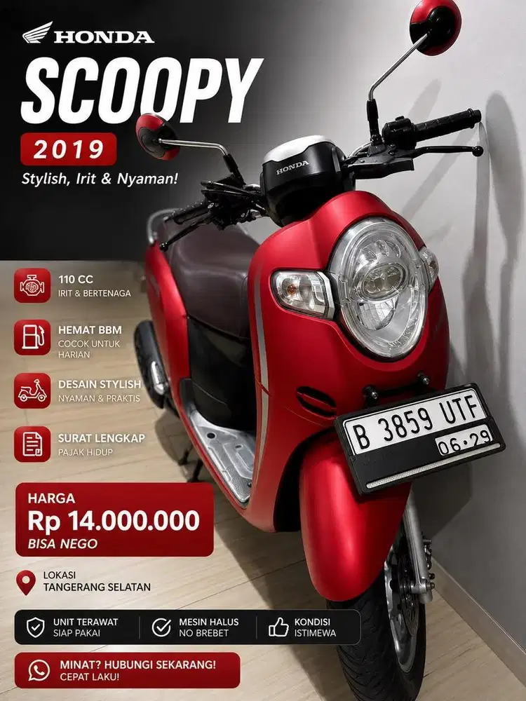 Jual scopy 2019 Bu
