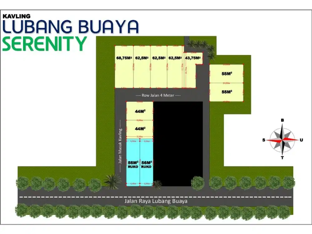 Jual 2 kavling saja dijual tanah di depan koramil07 cipayung jalan lubang buaya jakarta timur