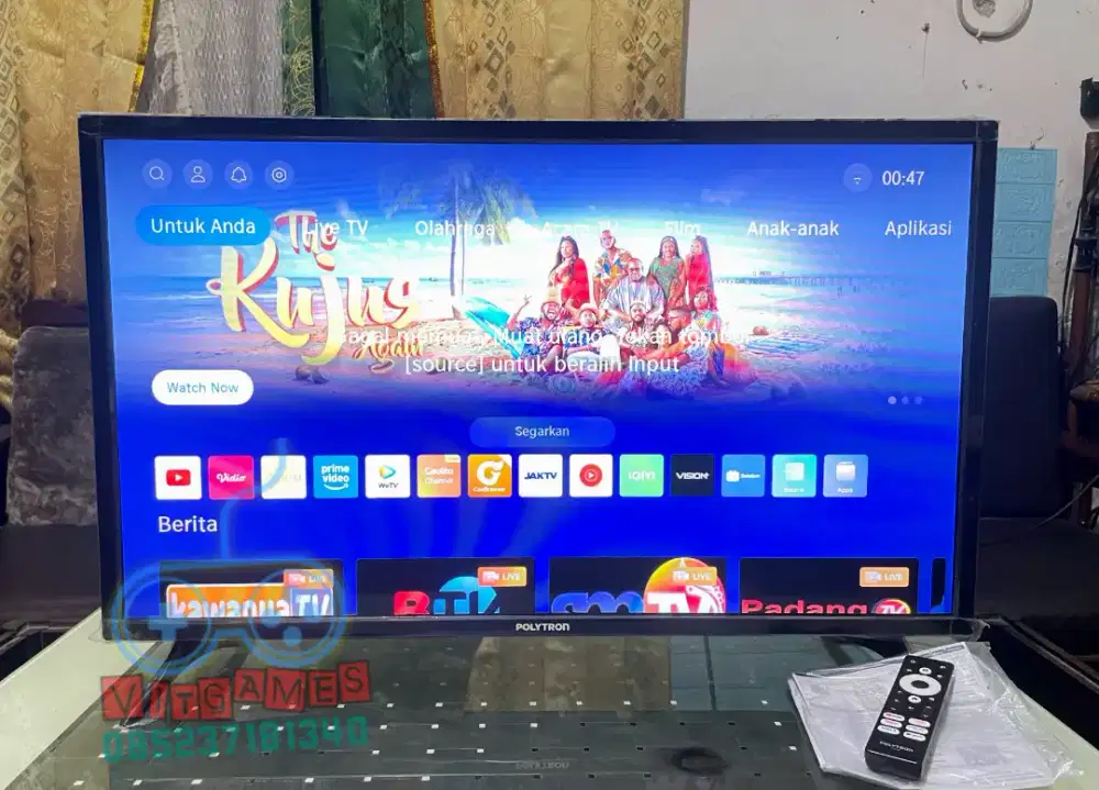Tv led polytron 32inci smart tv ( seperti baru )