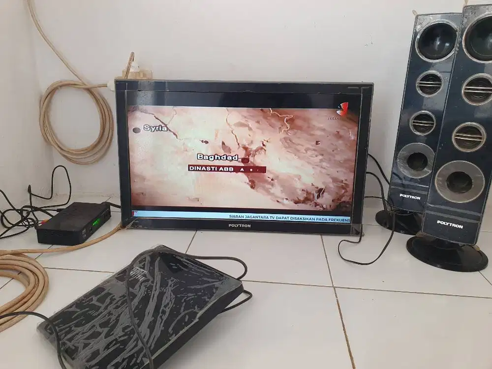 Di Jual TV POLYTRON LED TV 24 INCH + SPEAKER TOWER Second