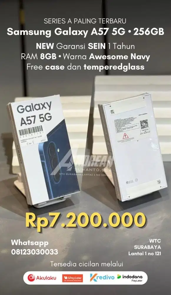 New Samsung A57 8/256 gb awesome navy