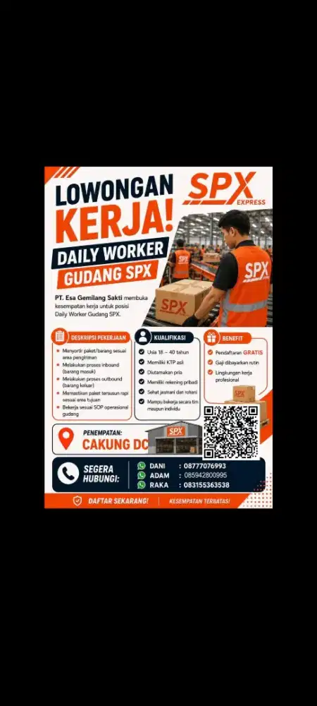DAILY OPERATOR SPX CAKUNG DC