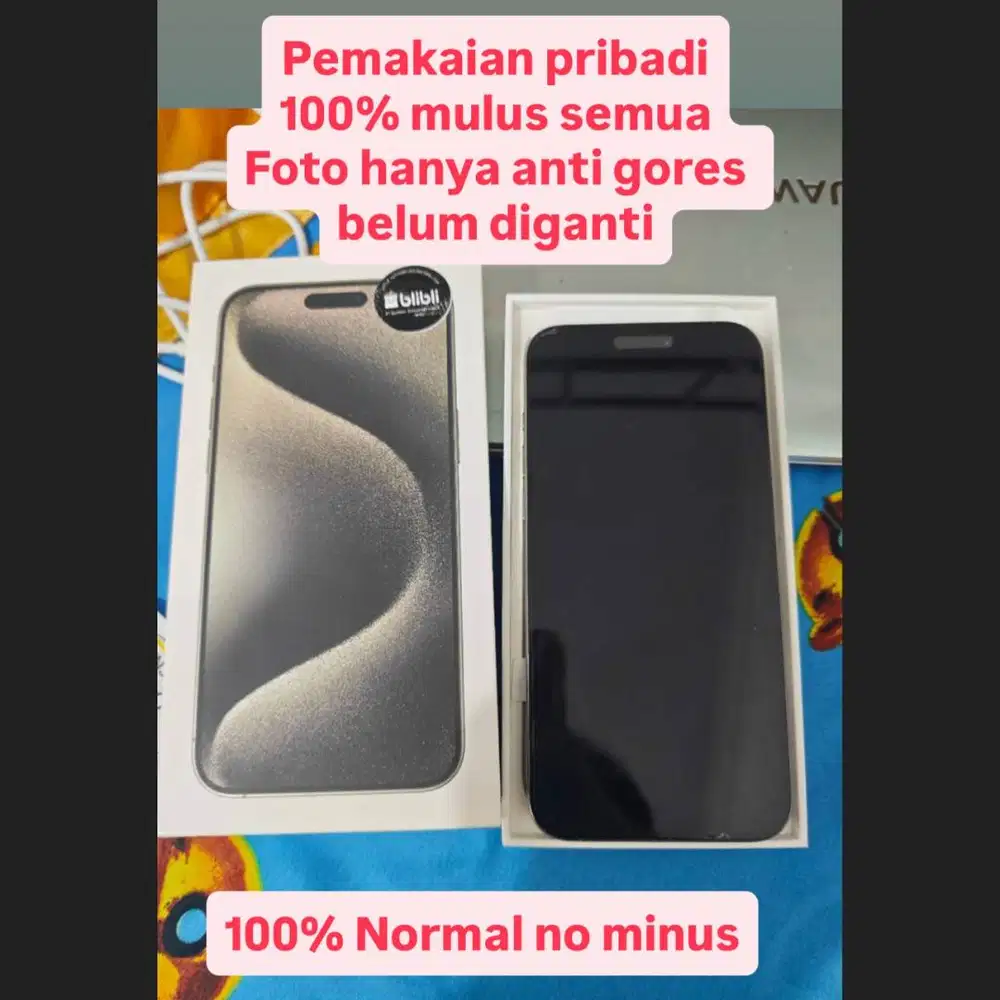 Iphone 15 pro max 1TB IBOX Resmi no minus BH 80% ada dus bekas seken