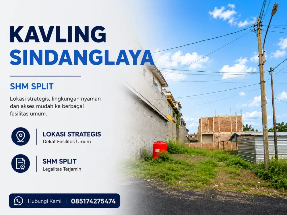 Tanah SHM Dijual Sindanglaya Kota Bandung Bisa Bangun Rumah 3 Kamar Tidur