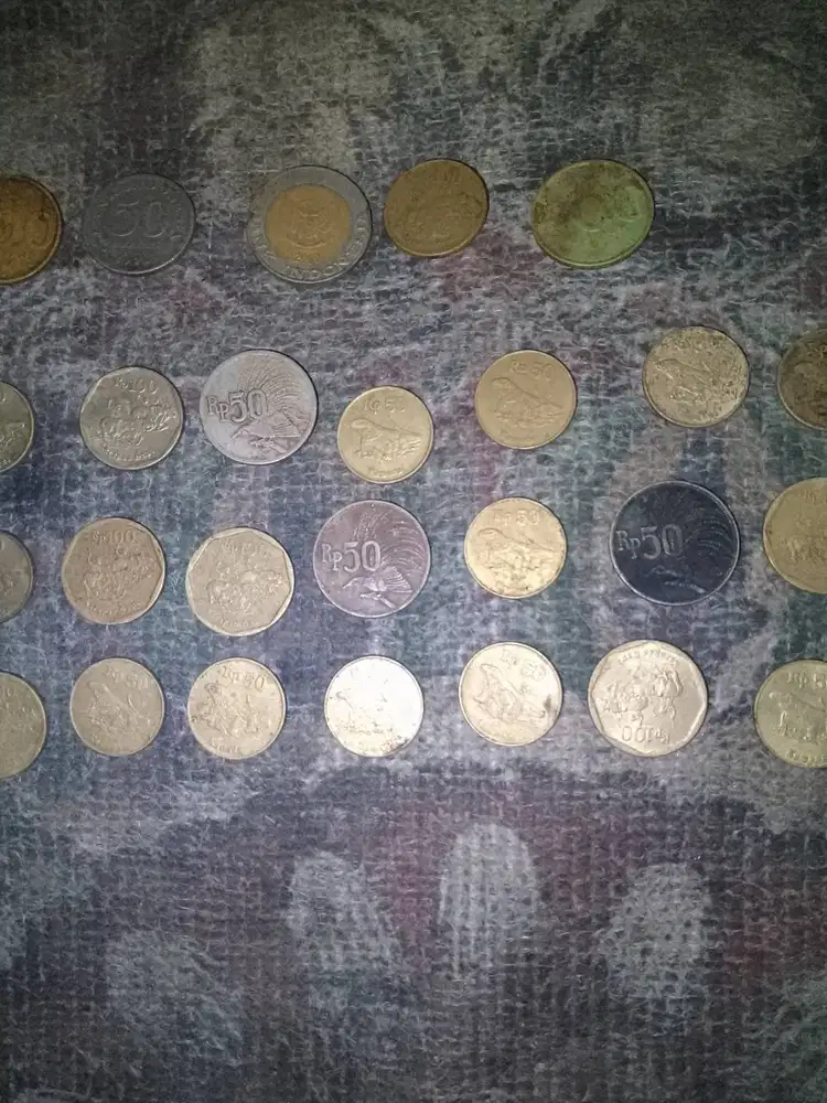 koin 50 100 kecil tahun 1997