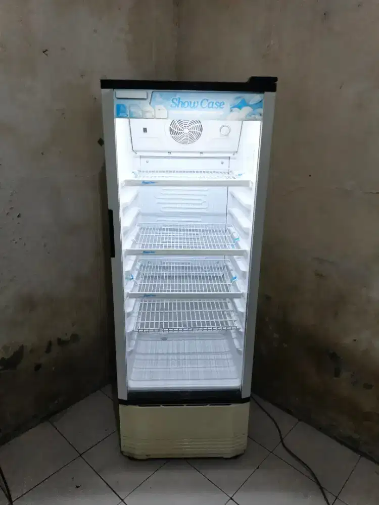 Jual bu showcase kulkas pendingin minuman ukuran 4 rak tanggung