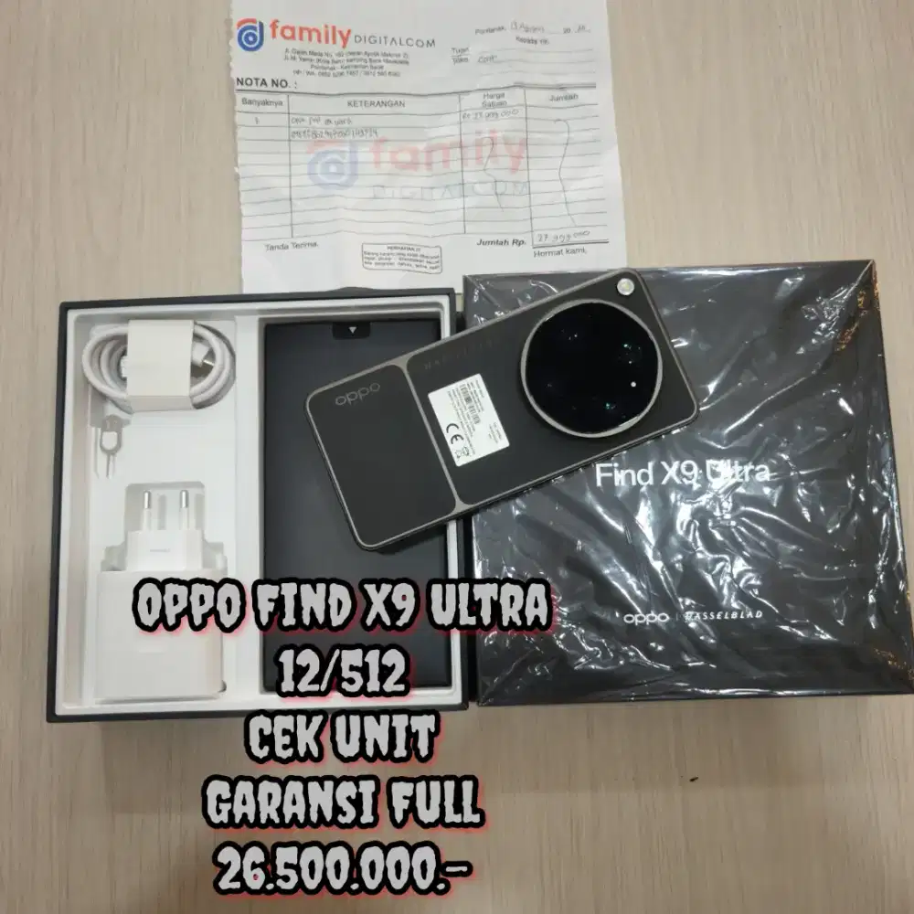 Oppo Find X9 Ultra (12/512) Cek Unit