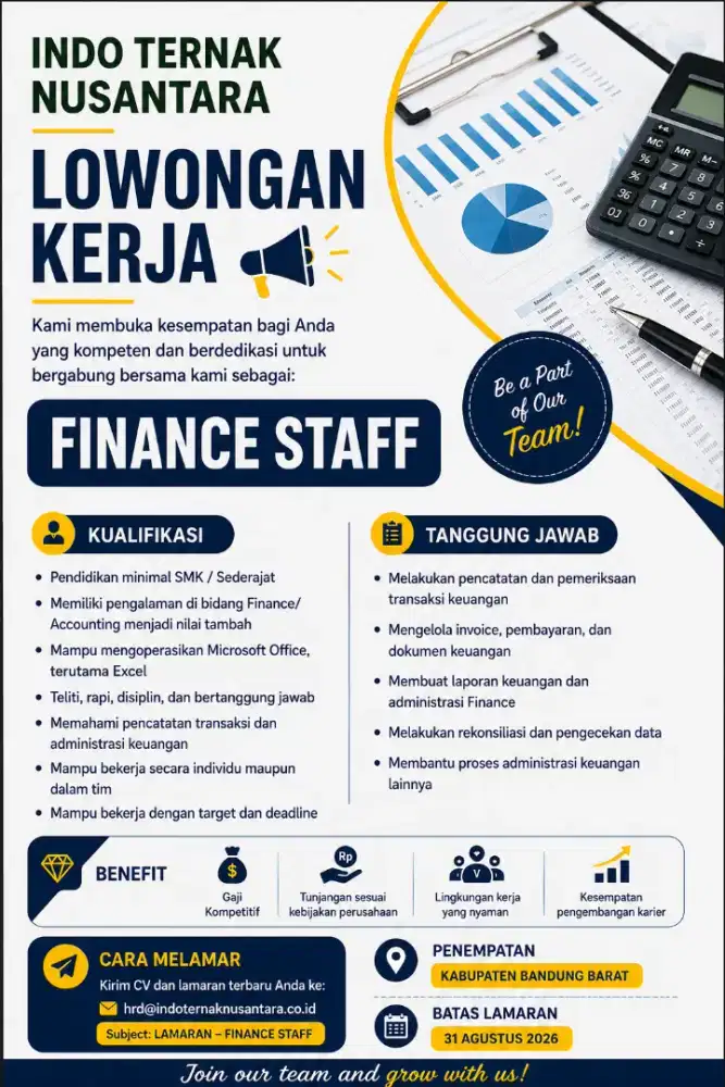 Loker Finance Staf