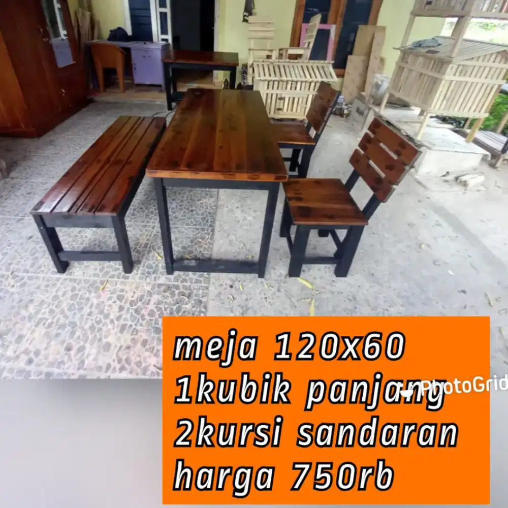 Meja kursi warung makan, meja kursi Cafe resto,  meja kursi  dagang