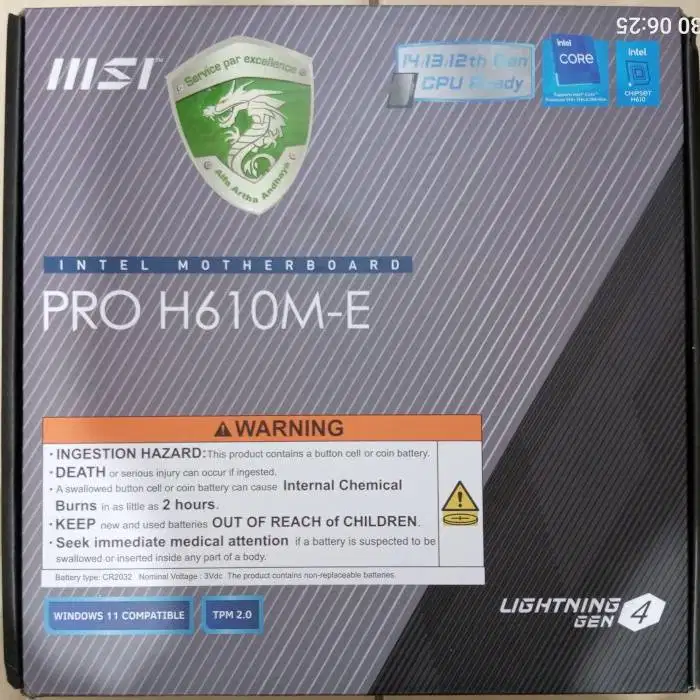 H610M-E + DDR5 16GB 6000MHz