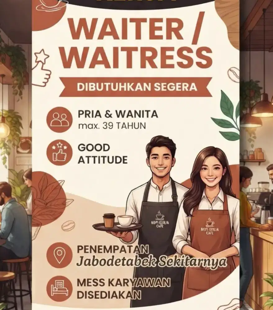 Butuh Helper Kitchen & Waiter