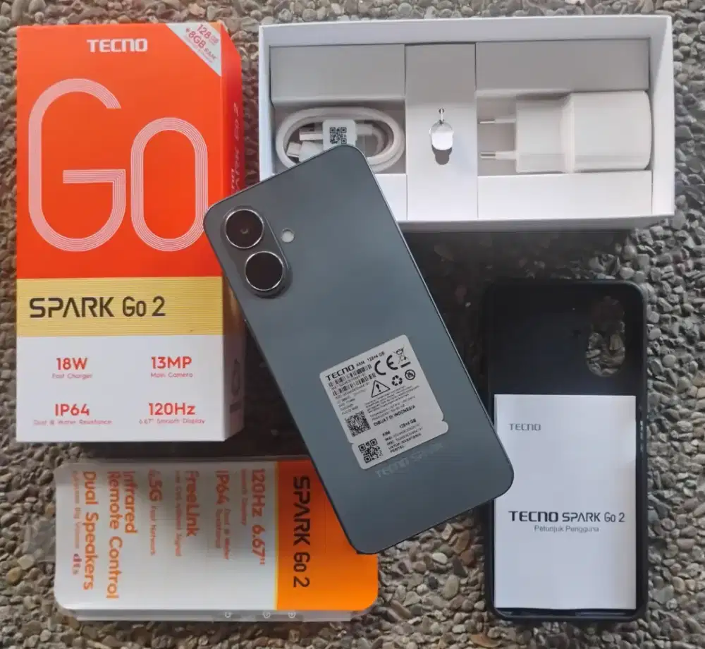 TECNO SPARK GO 2 - RAM 4/128 GB || FULLSET ORIGINAL