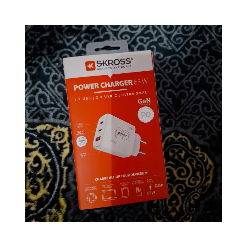 SKROOS Power Charger 65W PD GaN Original 3 in 1