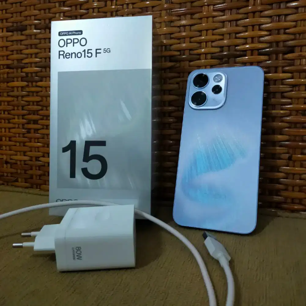 Oppo Reno 15 F 5G. 8/128, Mulus Seperti Baru